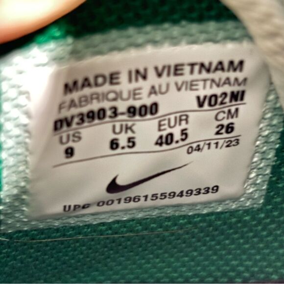 Nike Air Force 1 Mid By You Green Leather Canvas Sneakers 9 Athletic DV3903 900 - Picture 13 of 13